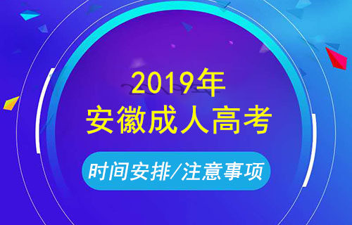 2019安徽成人高考补报时间