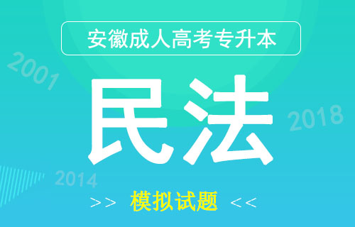 安徽省2019年成考专升本民法最新模拟试题