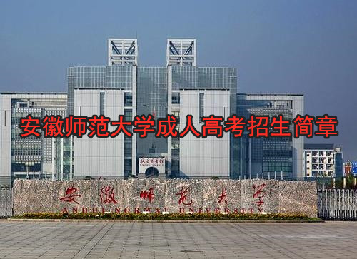 安徽师范大学成人高考报名