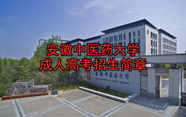 安徽中医药大学成人高考报名