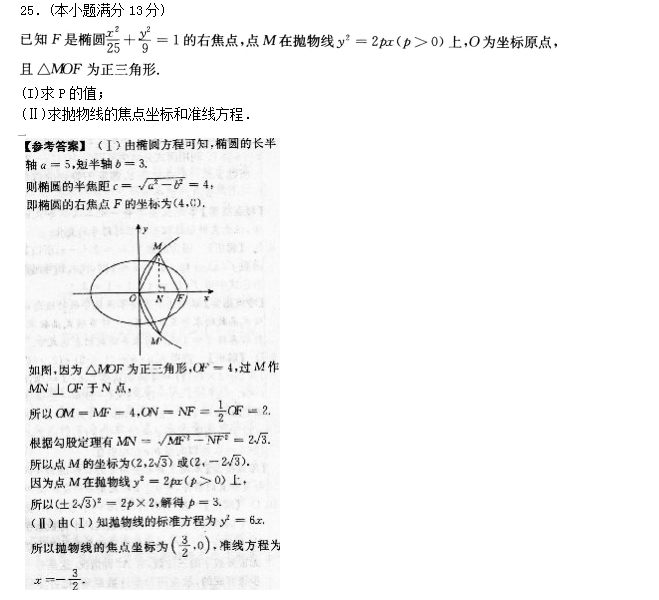 安徽成人高考高起专数学文科模拟试题_06