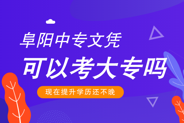 阜阳中专文凭可以考大专吗