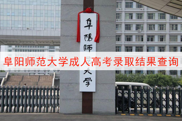 阜阳师范大学成人高考录取结果查询