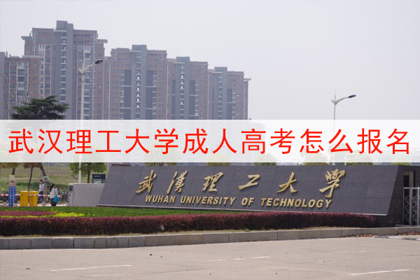 武汉理工大学成人高考怎么报名