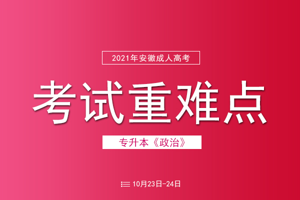 2021年成人高考专升本政治考试重难点