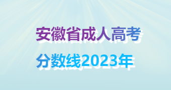 安徽省成人高考分数线2023年