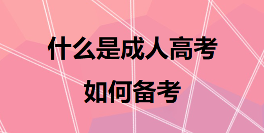 什么是成人高考？如何备考？