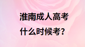 淮南成人高考什么时候考？